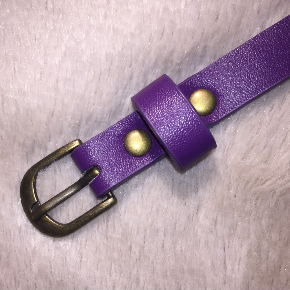 Purple statement belt